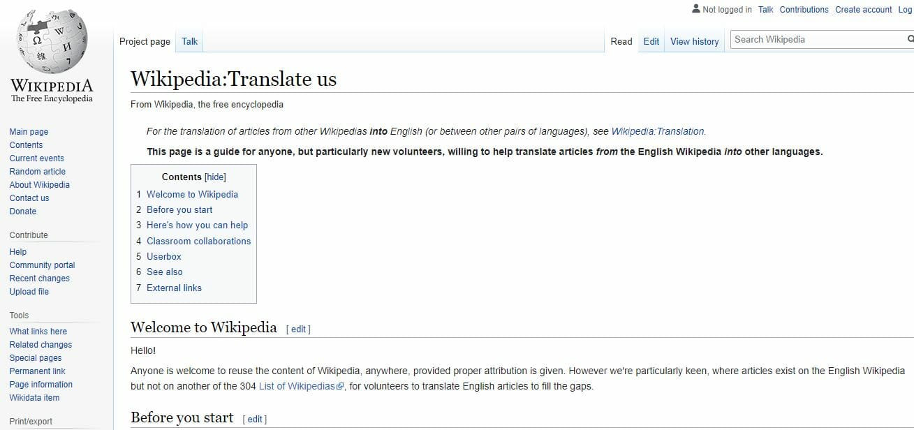 التطوع في العمل في الترجمة مع ويكيبيديا